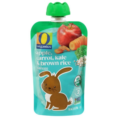 O Organics Organic Baby Food Stage 2 Apple Carrot & Kale With Brown Rice - 3.5 Oz - Image 2