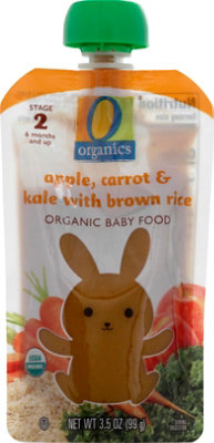 O Organics Organic Baby Food Stage 2 Apple Carrot & Kale With Brown Rice - 3.5 Oz - Image 2