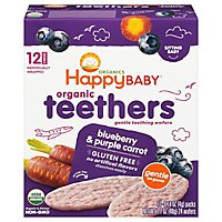Happy Baby Organics Gentle Teething Wafers Blueberry & Purple Carrot - 12-0.14 Oz - Image 3