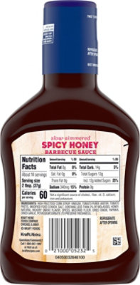 Kraft Spicy Honey Slow-Simmered Barbecue Sauce Bottle - 18 Oz - Image 8