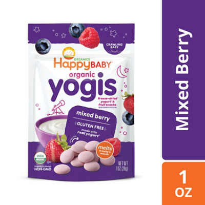 Happy Baby Organics Yogis Freeze Dried Yogurt And Fruit Snacks Mixed Berry - 1 Oz - Image 2