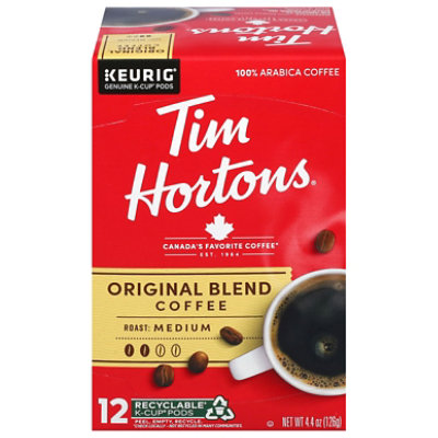 Tim Hortons Coffee K Cup Pods Medium Roast Original Blend - 12-0.37 Oz - Image 1