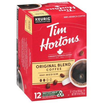 Tim Hortons Coffee K Cup Pods Medium Roast Original Blend - 12-0.37 Oz - Image 1