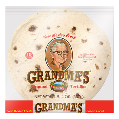 Grandmas Tortillas Flour Original 10 Count Bag - 20 Oz - Image 1
