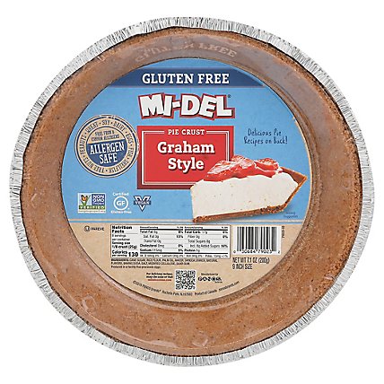 MI-DEL Pie Crust Gluten Free Graham Style - 7.1 Oz - Image 1