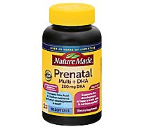 Nature Made Dietary Suppliment Prenatal Multivitamins + DHA 200 Mg Softgels - 90 Count