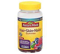 Nature Made Adult Gummies Hair Skin Nails Mixed Berry Cranberry & Blueberry - 150 Count
