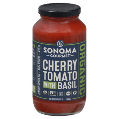 Sonoma Gourmet Pasta Sauce Cherry Tomato with Basil Jar - 25 Oz - Image 3