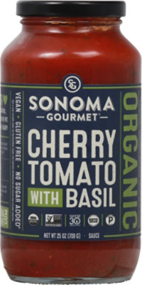 Sonoma Gourmet Pasta Sauce Cherry Tomato with Basil Jar - 25 Oz - Image 2