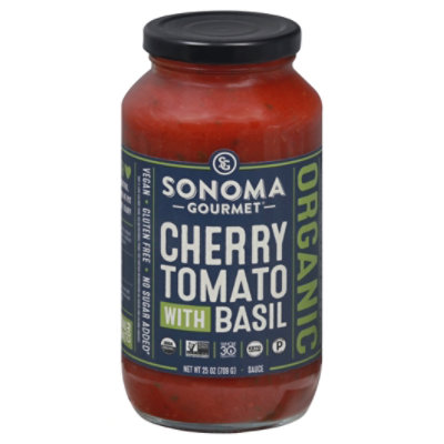 Sonoma Gourmet Pasta Sauce Cherry Tomato with Basil Jar - 25 Oz - Vons