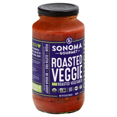 Sonoma Gourmet Pasta Sauce Roasted Vegetables Jar - 25 Oz
