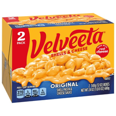 Velveeta Shells & Cheese Original Shell Pasta & Cheese Sauce Meal 2 Count Box - 12 Oz - Image 9