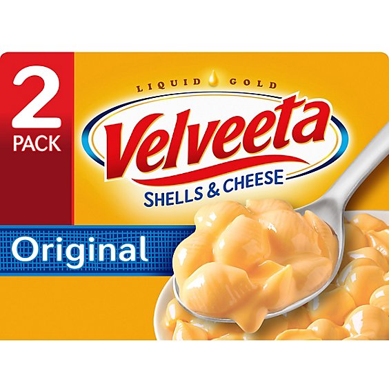 Velveeta Shells & Cheese Original Shell Pasta & Cheese Sauce Meal 2 Count Box - 12 Oz