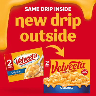 Velveeta Shells & Cheese Original Shell Pasta & Cheese Sauce Meal 2 Count Box - 12 Oz - Image 3