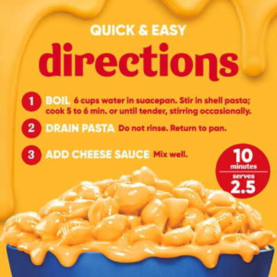 Velveeta Shells & Cheese Original Shell Pasta & Cheese Sauce Meal 2 Count Box - 12 Oz - Image 6