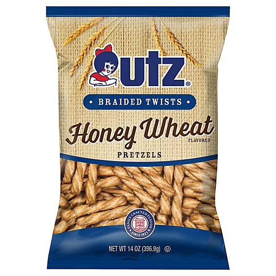 Utz Pretzel Braided Twists Honey Wheat - 14 Oz