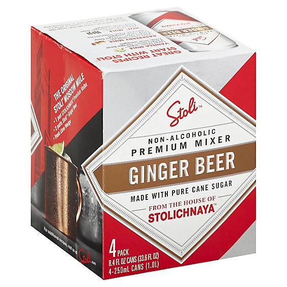 Stolichnaya Ginger Beer - 4-8.4 Fl. Oz.