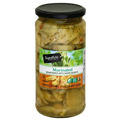 Signature SELECT Artichoke Hearts Marinated Quartered - 24 Oz - Image 1