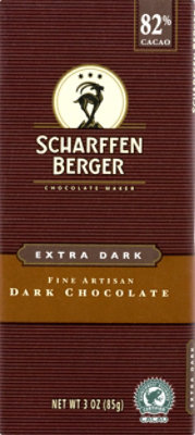Scharffen Berger Dark Chocolate Extra Dark - 3 Oz
