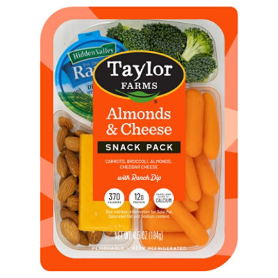 Taylor Farms Snacker Vegetables Almonds And Cheddar Cheese - 6.5 Oz