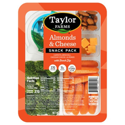 Taylor Farms Snacker Vegetables Almonds And Cheddar Cheese - 6.5 Oz