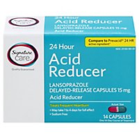 Signature Care Acid Reducer 24 Hour Lansoprazole Delayed Release 15mg Capsule - 14 Count - Image 3