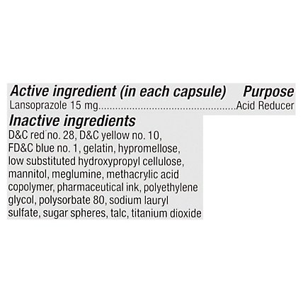 Signature Care Acid Reducer 24 Hour Lansoprazole Delayed Release 15mg Capsule - 14 Count - Image 4