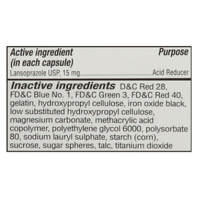 Signature Select/Care Acid Reducer 24 Hour Lansoprazole Delayed Release 15mg Capsule - 14 Count - Image 3