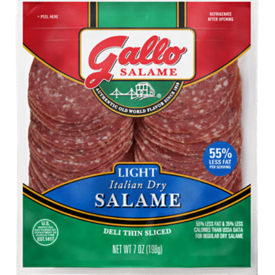 Gallo Salame Deli Thin Sliced Light Italian Dry Salame - 7 Oz - Image 2