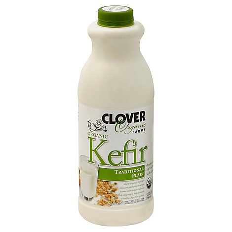 Clover Organic Farms Kefir Yogurt Traditional Plain - 32 Oz