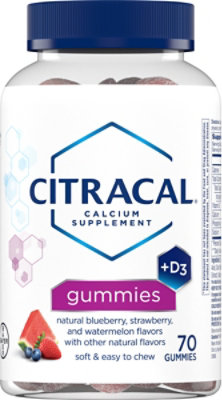 Citracal Calcium Supplement + D3 Gummies - 70 Count - Image 2