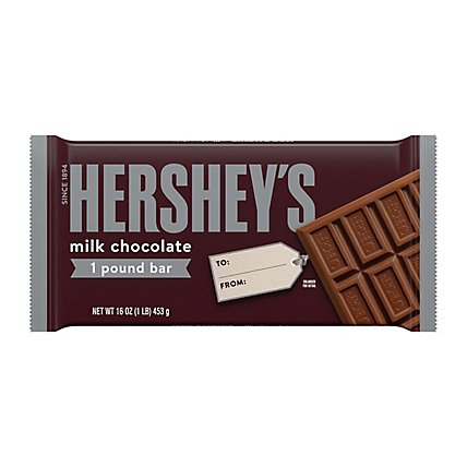 HERSHEYS Milk Chocolate Bar - 1 Lb - Image 1