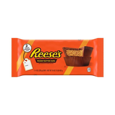 Reese's Milk Chocolate Peanut Butter Half Pound Cups Candy Pack - 2-16 Oz - Image 1