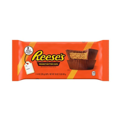 Reese's Milk Chocolate Peanut Butter Half Pound Cups Candy Pack - 2-16 Oz - Image 2