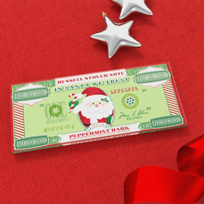 Russell Stover Peppermint Bark Santa Money Bar - 2 Oz - Image 4