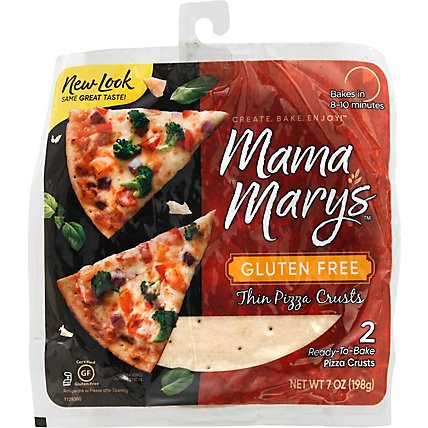 Mama Marys Pizza Crust Gourmet Gluten Free Bag 2 Count - 6 Oz - Image 2