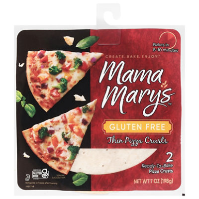Mama Marys Pizza Crust Gourmet Gluten Free Bag 2 Count - 6 Oz - Image 1