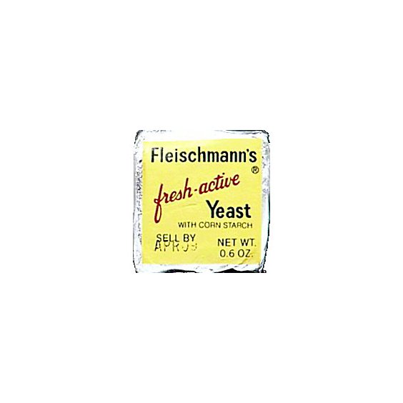 Fleischmanns Yeast Cakes Refrigerated - .6 Oz