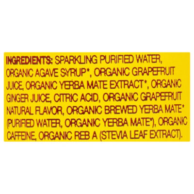 Guayaki Yerba Mate Organic Sparkling Grapefruit Ginger - 12 Fl. Oz. - Image 5