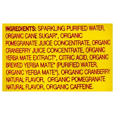 Guayaki Yerba Mate Organic Brand Sparkling Cranberry Pomegranate - 12 Fl. Oz. - Image 5