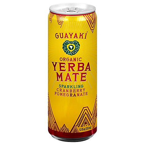 Guayaki Yerba Mate Organic Brand Sparkling Cranberry Pomegranate - 12 Fl. Oz.