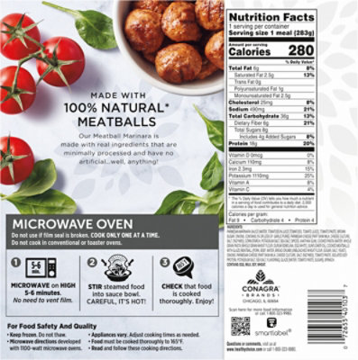 Healthy Choice Simply Steamers Meatball Marinara Frozen Meal - 10 Oz - Image 6