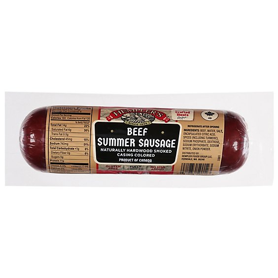 Hemplers Beef Summer Sausage - 12 Oz