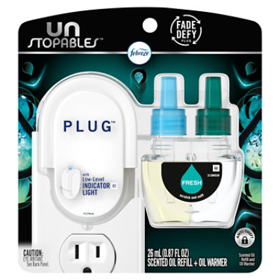 Febreze Unstopables Odor-Eliminating PLUG Air Freshener Single Refill - 0.87 Fl. Oz. - Image 8