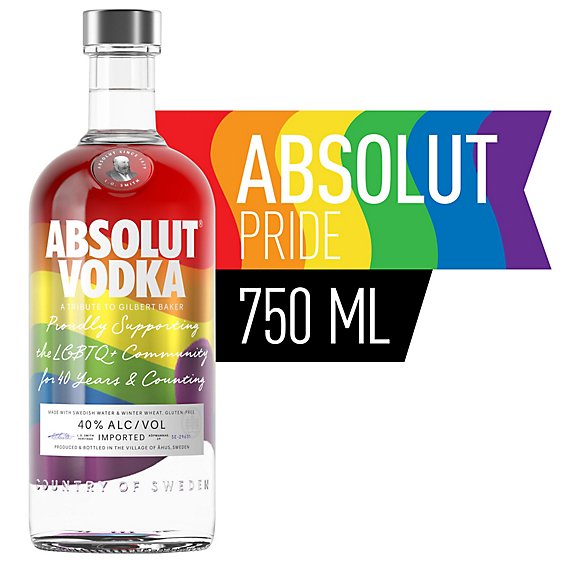 Absolut Original Pride Edition Vodka - 750 Ml