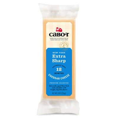 Cabot Creamery Bar New York Extra Sharp Yellow Cheddar Cheese - 8 Oz - Image 1