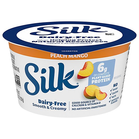 Silk Yogurt Alternative Dairy Free Peach Mango - 5.3 Oz