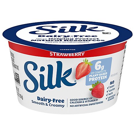 Silk Yogurt Alternative Dairy Free Strawberry - 5.3 Oz