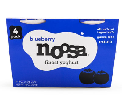 Noosa Yoghurt Blueberry 4 Pack - 16 Oz - Image 1