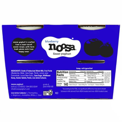 Noosa Yoghurt Blueberry 4 Pack - 16 Oz - Image 2